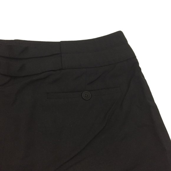 HELMUT LANG Black Button Waistband High Rise Cuffed Hem Shorts - Picture 10 of 10